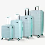 Rock Novo 4 Piece Hardside Luggage Set in Pastel Green