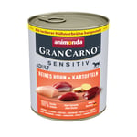 Økonomipakke Animonda GranCarno Adult Sensitive 24 x 800 g - Kylling & poteter