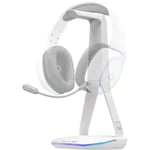 Support pour Casque/Micro-Casque - THE G-LAB - K-STAND HYDROGEN - 2 ports USB - Blanc