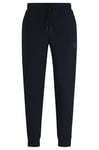 BOSS Mens Hadiko 1 Cotton-blend tracksuit bottoms with logo stripe