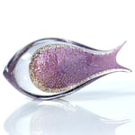 Fish Bling Violet Opaque, Ø 28cm - Studio Glashyttan Åhus