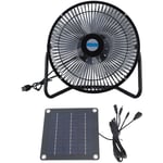 Ej.life - Ventilateur alimenté par panneau solaire 10W ventilateur portatif de panneau solaire usb de 8 pouces pour le camping en plein air poulet