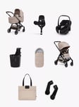 Joolz Hub 2 Pushchair, Carrycot and Accessories with Maxi-Cosi Pebble 360 Pro2 i-Size Car Seat and FamilyFix 360 Pro Base Bundle, Sandy Taupe/Black