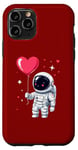 Coque pour iPhone 11 Pro Adorable ballon flottant en forme de cœur Explorateur spatial