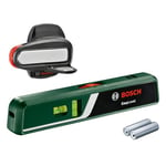 Bosch Home and Garden Laser Spirit Level Easy Level with Wall Mount, Laser line for Flexible Alignment on Walls and Laser Point for Easy Height Transfer, in Cardboard Box