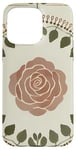 Coque pour iPhone 15 Pro Max Rose florale botanique style bohème, roses d'amour