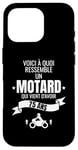 Coque pour iPhone 16 Pro idée cadeau pour un motard humour homme original 75 ans