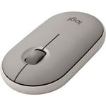 Logitech Pebble Mouse M350s, snygg, lätt och lättanvänd trådlös Bluetooth mus, kompatibel med Windows, macOS, iPadOS, Android och Chro