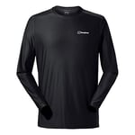 Berghaus Men's 24/7 Long Sleeve Crew Tech Baselayer T-Shirt, Black, XS