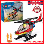 LEGO City Fire Rescue Helicopter Toy for 5 Plus Year Old Boys & Girls, New UK