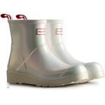 Hunter Nebula Play Rubber WoMens Silver Wellington Boots material_Rubber - Size UK 7