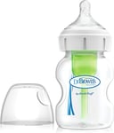 Dr. Brown's Natural Flow Options+ Anti-Colic Single Baby Bottle, Transparent, 1