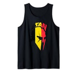 Spartan warrior Belgium flag. Design Belgian Vintage Tank Top