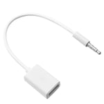 3.5mm Male AUX Audio Plug Jack To USB 2.0 Female Converter Cable Cord Car4073