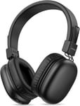 Casque Bluetooth Sans Fil Enfant,Casque Audio Enfant Avec Jack,Casque Bluetooth 5.4 Pliable,Volume Limité 85/94Db,50 Heures De Travail,Réglable,Headphones Sans Fil Pour Étude,Voyage (Noir)