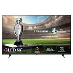 TV QLED Hisense 58E7NQ 146 cm 4K UHD 2024 Noir Métal