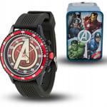 Avengers Lluminated Analogique Montre Rouge et Noir Silicone Bracelet