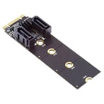 Cablecc PCI Express NGFF Key B+M vers SATA 3.0 6 Gbit/s Double Port Adaptateur Vertical Convertisseur Carte Extension Disque Dur JMB582 2230 2242 2260 2280