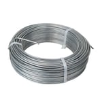 Fil de tension en acier galvanisé pour grillage ou autre - 100 m x 2.7mm Ø - Gris - Linxor