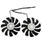 2X(75mm 2Pin GTX1050Ti GPU Cooler DUAL Fan for Geforce GTX 1050Ti GTX-1050-Ti-4G