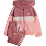 adidas 3-Stripes Hood Joggingsett Barn - Rosa - str. 80