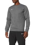 Nike Men's M CRW FLC TM CLUB19 Sweatshirt, Charcoal Heathr/White, 2X-Large