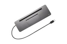 i-Tec USB-C Metal Ergonomic 4K 3x Display Docking Station + Power Delivery - dockingstation - USB-C / Thunderbolt 3 - VGA, HDMI, DP - 1GbE