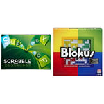 Mattel Games Scrabble Classique, Jeu de Société et de Lettres, Version Française, Y9593 + Blokus, Jeu de Société et de Stratégie, BJV44