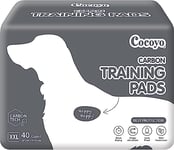 COCOYO Dog Training Pads Extra Large Size丨Carbon Absorb Eliminating Urine Odor Puppy Pads 丨 Premium Charcoal Dog Pee Pads (40 Count, XXL 30x36 inch),Black