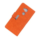 Mipcase Leather Case for HUAWEI honor 5C, Multi-function Flip Phone Case with Iron Magnetic Buckle, Wallet Case with Card Slots [2 Slots] Kickstand Business Cover for HUAWEI honor 5C (Orange)