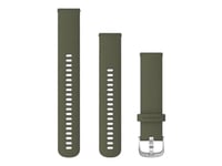 Garmin Quick Release Band - Klockräm För Smart Klocka - 125 - 218 Mm - Moss With Silver Hardware - För Approach S40  Forerunner 245, 55, 645  Venu  Vívoactive 3  Vívomove 3, Hr, Luxe, Style