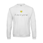 Sweat Shirt Homme Je Suis Une Princesse Dessin Couronne Jaune