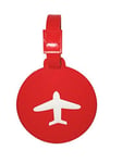 NOVAGO Etiquette Bagages série Avion étiquette Valise, étiquette pour Sac à Voyage,Sac à Dos (Rouge, x1 Rond)
