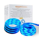 Amazon Basics Bande lumineuse LED intelligente de 10 m, RVB et blanc, Wi-Fi 2,4 GHz, fonctionne avec Alexa uniquement, Multicolore