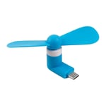 Mini ventilateur portable de type C,pour banque d'alimentation,ordinateur portable,PC,chargeur AC,pour Huawei Redmi,pour téléphone de type C - Type Blue NO bag