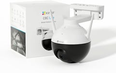 C8C Lite Camera Surveillance Wifi Extérieure 1080P 2.4Ghz À Tête Motorisée, Caméra 360° D'Extérieur, Ip65 Etanche, H.265, Détection De Forme Humaine, 30M Vision Nocturne, Compatible Avec Alexa