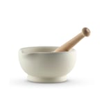 Milton Brook MB947005 Mortar and Pestle, Vitrified Porcelain, White