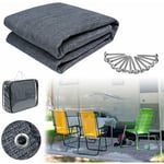 Tapis pour auvent, extérieur, camping, tente, lavable en machine, antidérapant, anti-moisissure, avec sac de transport, 400 x 500 cm - Yardin