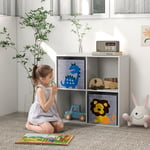 Children Storage Boxes with Two Non-Woven Fabric Drawers - White