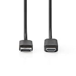 NEDIS - Câble DisplayPort - Connecteur DisplayPort | HDMI™ Mâle | Nickelé | 2 m | Rond | PVC | Noir