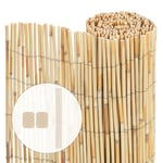 vounot Canisse en Roseau Renforcée 90x300cm Brise Vue Naturel en Rouleaux avec Attaches de Fixation Protection Contre Regards Clôture Extérieure Décorative pour Jardin Terrasse et Balcon