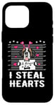 iPhone 16 Pro Max I Steal Hearts Valentine St Bernard Dog Funny Valentines Day Case