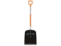 Fiskars 1003468, Snöskyffel, Gjuten Aluminium, Plast, Svart, Grå, Orange, Ergonomisk, D-Formad, 1,4 Kg