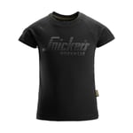 Snickers Workwear T-shirt med logo, junior - Svart - 116