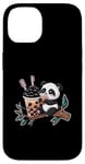 Coque pour iPhone 14 Panda Kawaii avec Bubble Tea