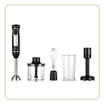 LITTLE BALANCE 8518 Kit Mixeur Speed Inox 600 Plus, Kit mixeur 4 en 1, Hachoir, Fouet, Presse-purée, Mixeur plongeant, Verre doseur, 600 W, Inox