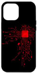 Coque pour iPhone 12 Pro Max CPU Cœur Processeur Circuit imprimé IA Geek Gamer Heart