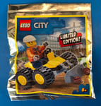 FIGURINE NEUF POLYBAG  LEGO CITY  952003 FOIL LE MINI BULLDOZER PELLETEUSE