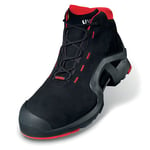 Uvex 1 X-Tended Support S3 Non Metallic Toe Protection Lace Up Boots 1 Pair Black/Red 06