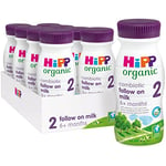 HiPP Organic 2 Follow on Baby Milk Ready to feed liquid formula, From 6 months 200ml (Pack of 8)